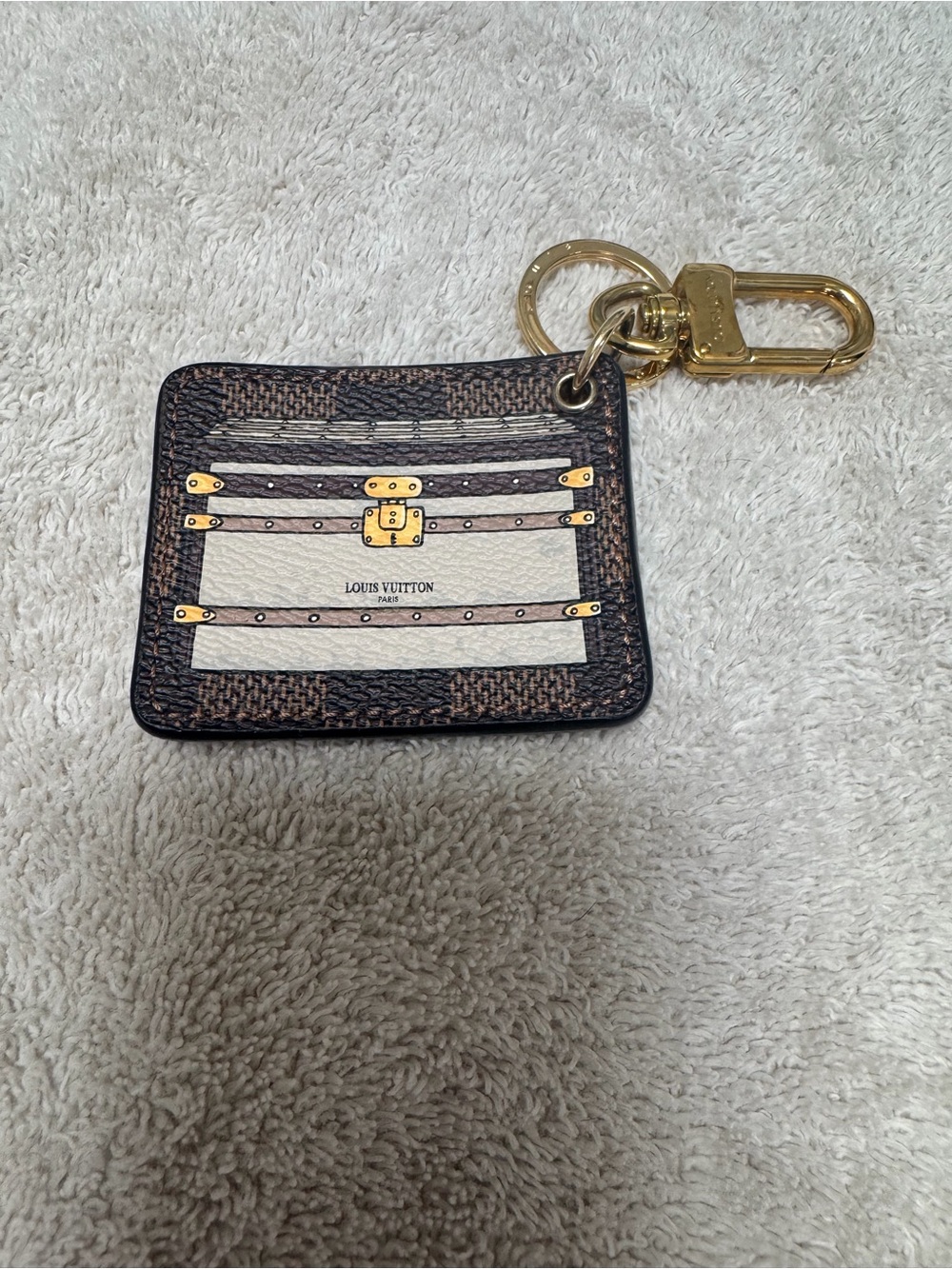 Louis Vuitton Illustre Trunks and Locks Key Holder Chain Bag Charm